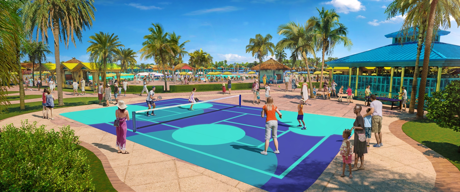 Photo | The Sports Court includes volleyball basketball and